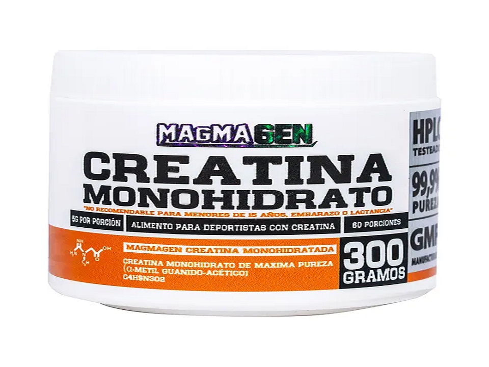 Creatina monohidratada 300 gramos pura. 